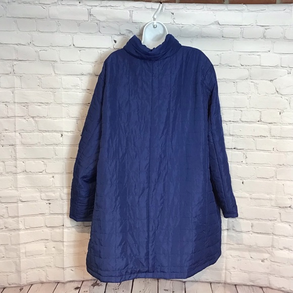 WOMAN WITHIN PUFFER COAT PACKABLE LIGHTWEIGHT NAVY NWOT SZ 2X - Picture 2 of 6